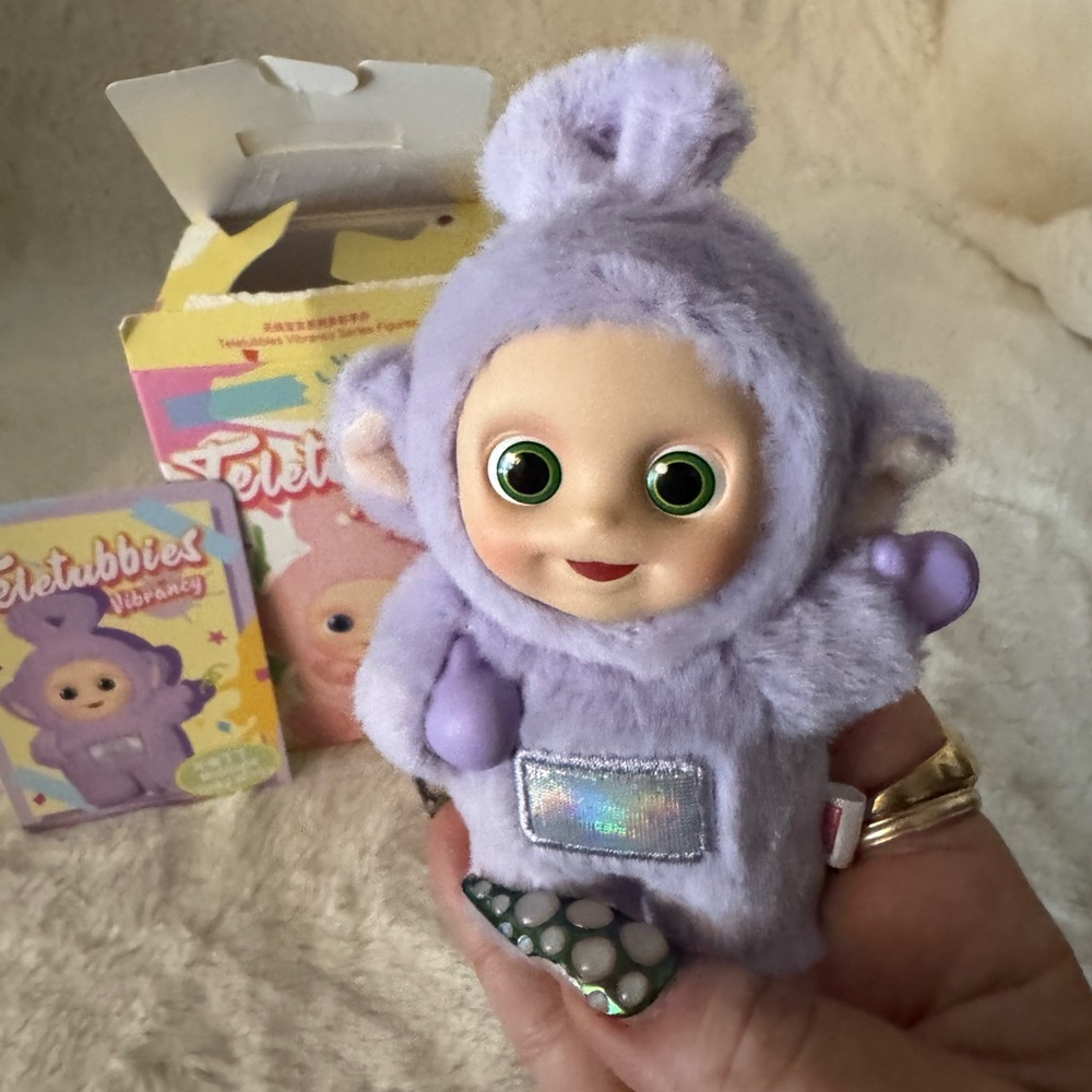 POPMART X Teletubbies Vibrancy midnight Tinky winky, Plush Toy - Lavender
